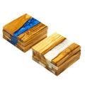 10*10*1.1cm Classic Square White Color Rope Packing Olive Wooden Coaster Eco-Friendly Reversible Set Customized Packing Office
