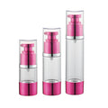 15ML  30ML 50ML Airless Plastic Silver Lotion Pump Bottle Plastic Airless Bottle