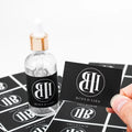 Custom Hair Adhesive Waterproof Vinyl Oil Bottle Label Sticker 10Ml 30Ml Dropper Bottle Label Sticker