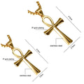 Religious Bohemian Big Jesus Cross Pendant Necklace for Men Stainless Steel Gold Plated Link Chain Black Silver Colors Two Sizes