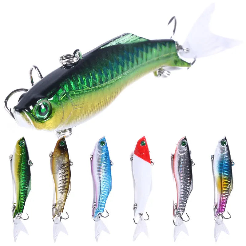 Wholesale VI036 8cm 22.5g Long Casting Artificial Hard Plastic VIB Fishing Baits Sinking Vibra Fishing Lures