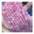 8-10mm Natural Madagascar Rose Quartz Gravel Pebble Healing Energy Beads Irregular Shape Gemstone Beads 15"