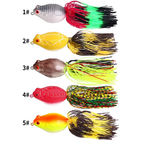 Wholesale FO032 10cm 13.5g Artificial Baits Top Water Floating Frog Fishing Lures with Long Skirts