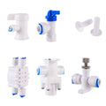 1/4" 3/8" OD Tube Water Purifier Connector Pipe Pressure Reducing Regulator Valve 2 or 4 Way Flow Control Quick Fitting