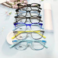 New Style Korean Version TR90 Children's Frames Glasses Teenagers Two Color Square Lightweight Blue Light Silicone Eyeglasses MegaBDM