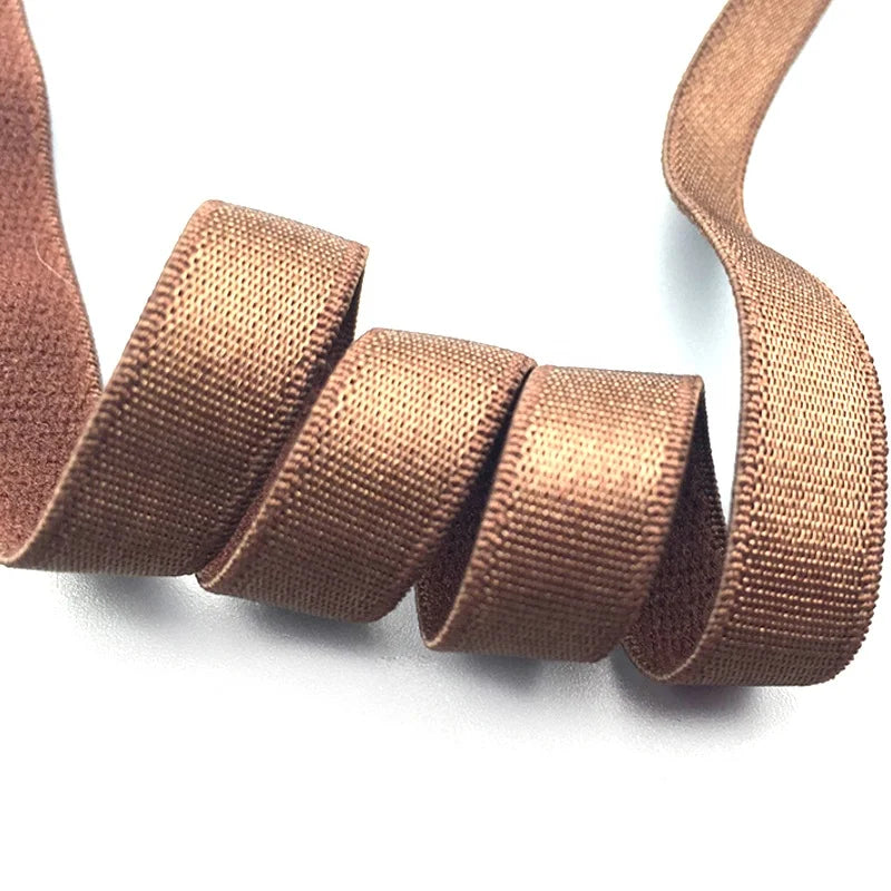 Stock 20 Colors 10mm Shiny Satin Bra Lingerie Elastic Band Ribbon Bra Strap Elastic for Underwear