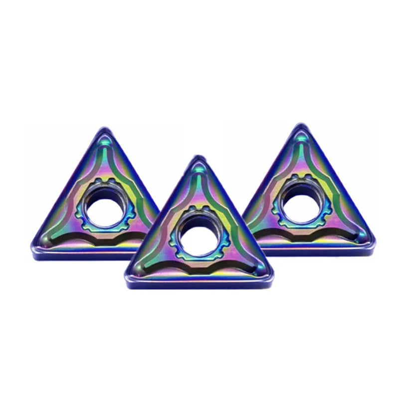 IRON ROOT TNMG160408 TG6375 Triangle CVD Coated OEM CNC Metal Lathe Turning Carbide Insert HRC62 Hardened Steel Nano Blue Tool