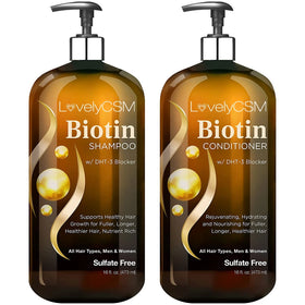 All Natural Anti-Hair Loss Anti-Dandruff Argan Oil & Castor Oil Biotin Shampoo for Hair Growth & Thickening