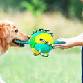 Rubber Durable Dog Toys Aggressive Chewers Pet Training Football Frisbeed Toys Flying Disc Toy