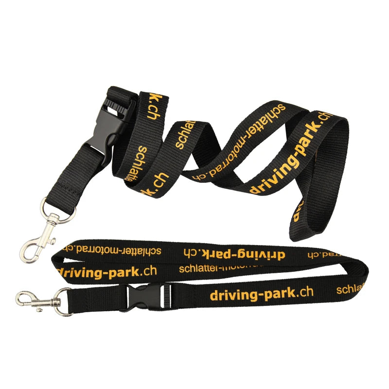 Custom Unique Black Polyester Strap Lanyards With Id Card Holder Free Design Neck Lanyard Strap for Exhibition Event