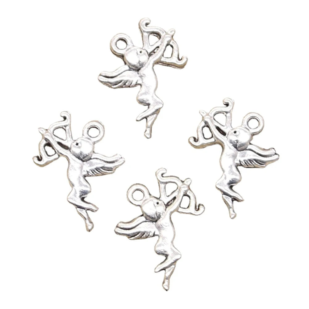 Love Angel Cupid Charms Zinc Alloy Antique Silver Bronze Color Charms Pendant for Jewelry Accessories Making