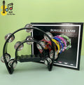 Percussion Children's  Gold Color  Hot Selling Plastic Tambourines for Children Half Circle Hand Bell Tambourine Jingles Toys