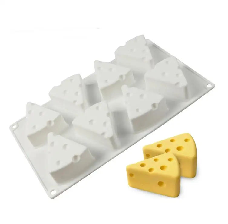 8 Cavities 3D DIY Handmade Baking Mold Cheese Block Cake Silicone Soap Molds Cheese Mousse Decoration