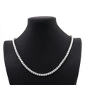 Hot Selling Tennis Chain 10k White Gold 3mmDEF White Moissanite Diamond Tennis Necklace 16 Inches  Men and Women Wearable