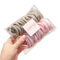 JIRIS Wholesale 50pcs/set Fashion Women Kids Hair Band Accessories Candy Color Rubber Band Hair Ties Elastic Hair Bands for Girl