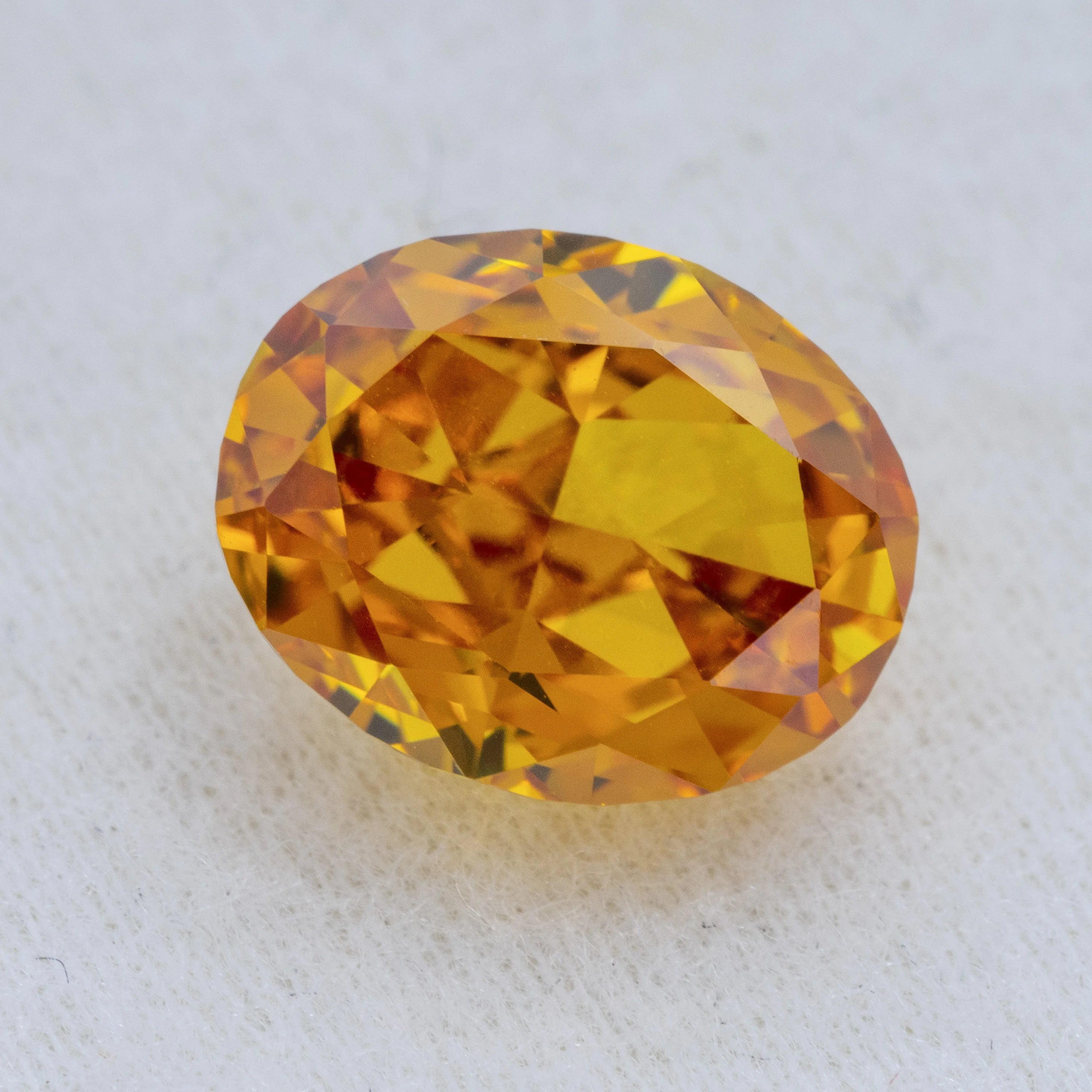 HanYu 5AAAAA Synthetic Heat Treated Ice Crushed Cut Oval Golden Yellow Cubic Zirconia CZ Stone 10x12mm