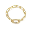 Hip Hop European Style Chain Necklace and Bracelet Gold Plated square Crystal Zircon Dense studded Pin Bracelet