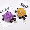 Natural Healing Crystal Ornament Amethyst Teeth Turtle Cute Crystal Gifts