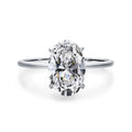 JZ1333 Luxury 925 Sterling Silver Cubic Zircon Jewelry New Design Exquisite Oval Cut Wedding Engagement Party Rings for Women