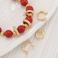 Universal Buckle Suitable for Beads of Various Sizes Accessories Brass Plated Real Gold Polished Bead Necklace Connectin Clasp