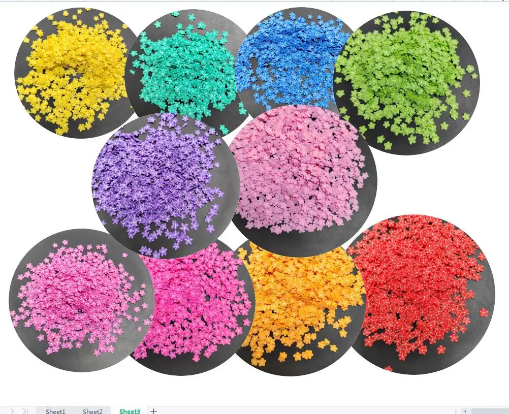 Hot Selling 5MM Hot Pink Starfish Polymer Clay Slice Hot Soft Clay Sprinkles Craft Supplies Perfect for Slime Nail Art Decor