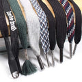Custom 5mm Hoodie Draw Cord Black White Fancy Polyester Cords Printed With logo Flat Drawcords