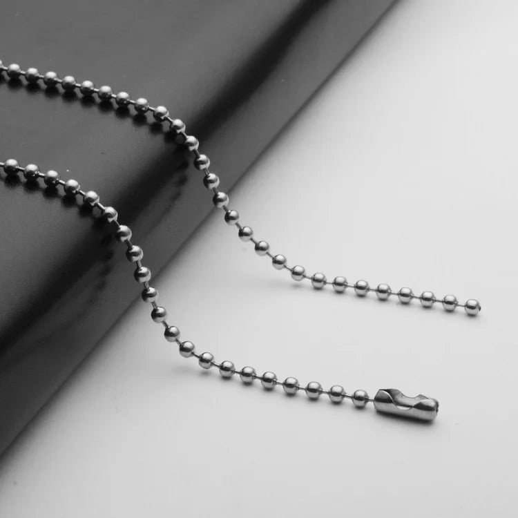316 Stainless Steel Beaded Titanium Steel Jewelry Silver Necklace Ball Chain