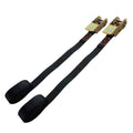 KSEIBI Ratchet Tie Down Set 2-PC 25mm X 2.5M Polyester Webbing Zinc Plated Safety Tool