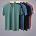 New Classic Men's Summer Shirts Plus Size Dry Breathable Cooling Quick Woven Button Solid Short Sleeve Custom T-shirt Logo