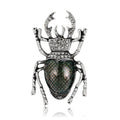 European and American Retro Wild Insect Queen Children's Wedding Engagement Beetle Brooch Alloy Enamel with Glitter
