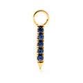 Gemnel Fashion 925 Sterling Silver 18k Gold bar Cubic Zirconia Charm Diy Custom Earrings