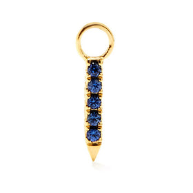 Gemnel Fashion 925 Sterling Silver 18k Gold bar Cubic Zirconia Charm Diy Custom Earrings