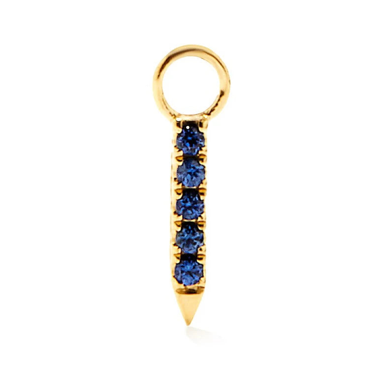 Gemnel Fashion 925 Sterling Silver 18k Gold bar Cubic Zirconia Charm Diy Custom Earrings