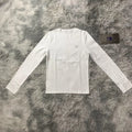 DENIMGUYS Men's Oversized Long Sleeve 100% Cotton T-shirt Custom Sleeve Hole Men Blank Loose Fitted Ribbed Tshirt