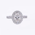 IGI Certificate CVD HPHT Oval EX Cut 1CT VVS2 Starsgem Custom Lab Grown Diamond Ring 10k 14k 18K Gold Wedding Jewelry Ring