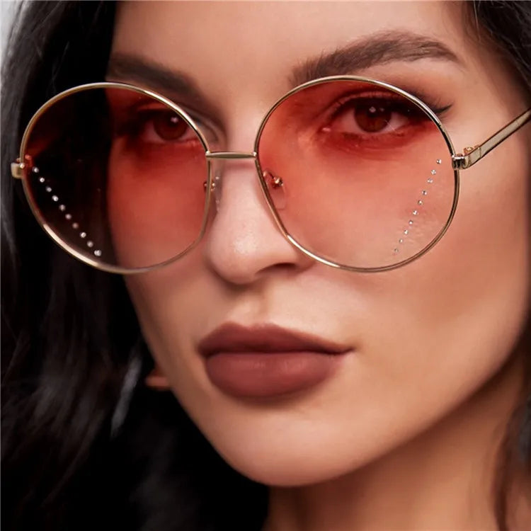 VIFF HM19244 Round Lentes De Sol Sun Glasses Vintage Metal Sunglasses for Ladies