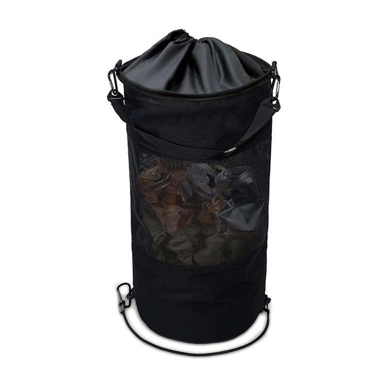 Large Volume Hanging Boat Trash Bag Easy to Store Hang It on Your Boat Trash Bag High Grade Material Waterproof Nylon Mesh Bag