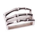 Custom Hollow logo Men's Leather Belt Reversible Buckle Brushed Nickel Adjustable Straps Hardware for Waist