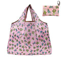 Eco 210D Polyester Reusable Striped Medium Folding Tote Bag with Double Handle Custom Logo Print Biodegradable & Recyclable MegaBDM