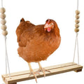 Large Wooden Bird Swing Climbing Stand for Parrots and Chickens Outdoor Aviary Perch with Training Ladder Chewable Play Gym
