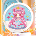 Low MOQ Hot Sale Acrylic Round Framed DIY Diamond Painting Kit Classic Style Crystal Art Table Ornament for Home Use