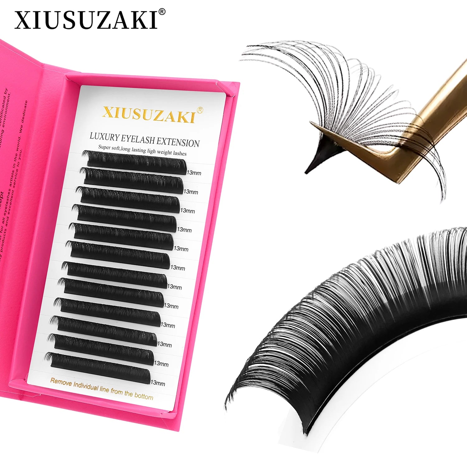 XIUSUZAKI Private Label Lashes Extension Matte Mink Supplier Eyelash Extensions Easy Fan Lash Extension