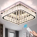 Simple Modern K9 Crystal LED Ceiling Light Dimmable Remote Nordic Chandelier for Living Room  Home Application