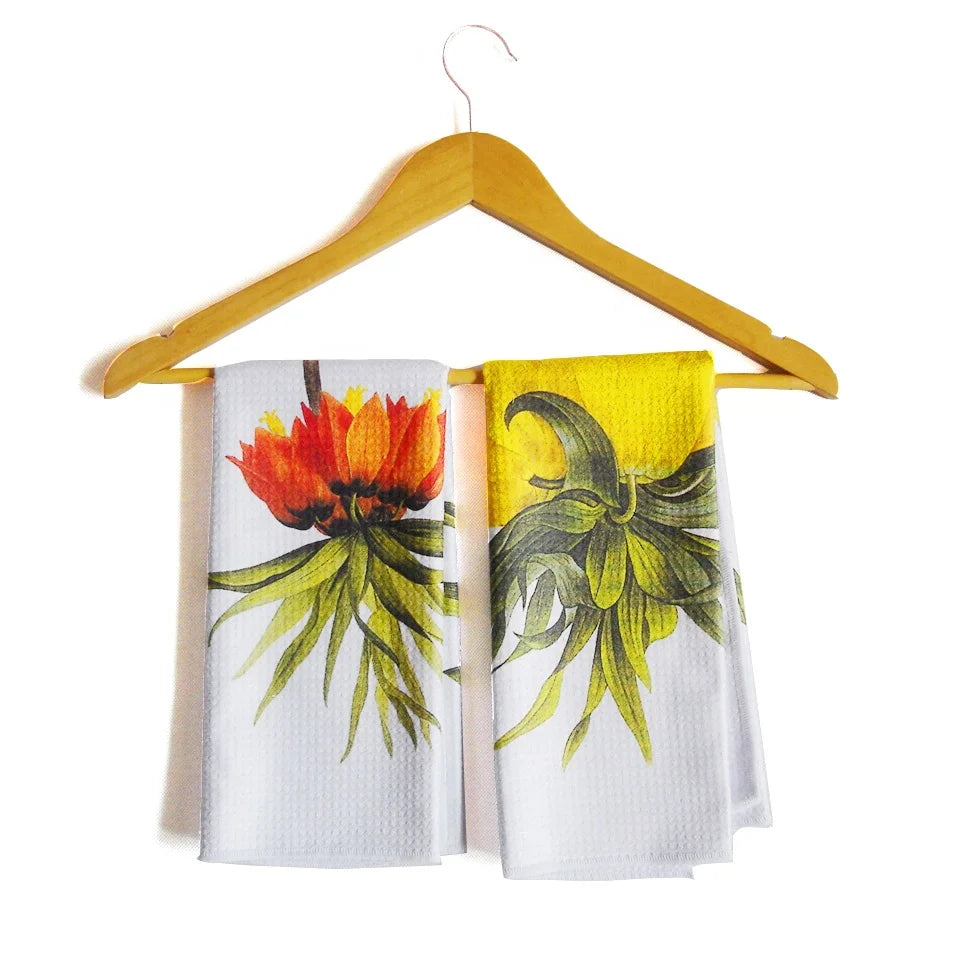 Personalised Waffle Flour Tea Towel Sack Dress White Kitchen Drying Absorbent Hand Cloth Microfibre Towels Dish
