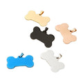 Stainless Steel Titanium Steel Listing Anti-Lost Metal Pet Tag Pendant Identity Tag Gift Custom Logo Boneshape Dog Tag
