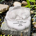 Personalized Resin Dog Memorial Statue Hand-painted Art with Angelic Design for Pet Remembrance Garden Outdoor Decor