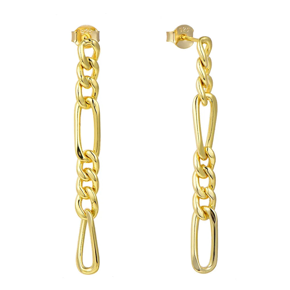 Gold Statement Geometric Dangle Earrings Big Rectangle 925 Sterling Silver Drop Earrings for Women Earrings Girls