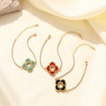 Custom Personalized Jewelry Beads Flower Charm Rhinestone Tennis Chain Bracelets