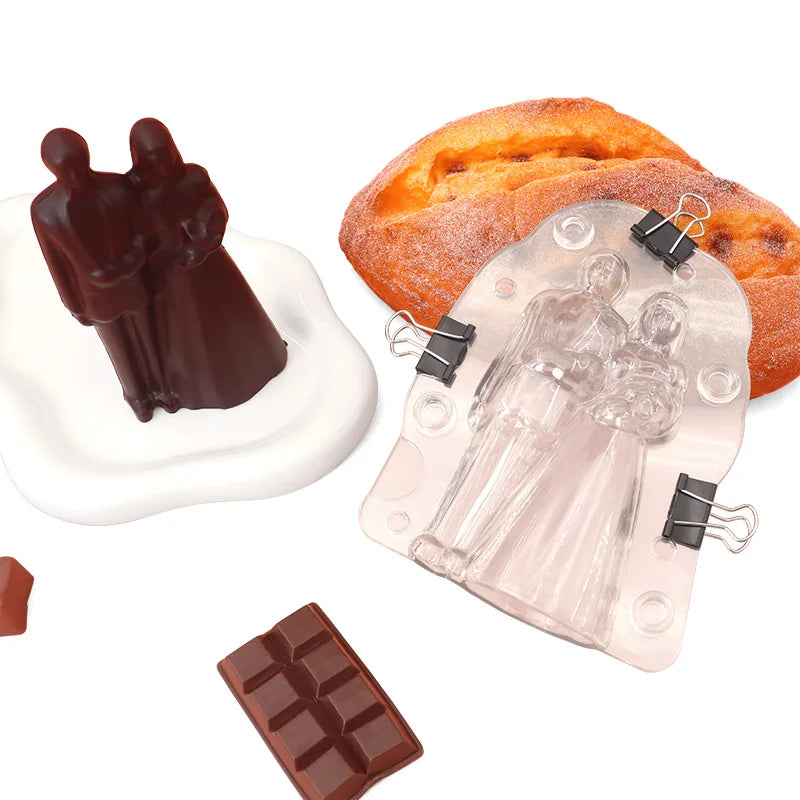 3D Wedding Show Chocolate Mold Romantic Wedding Chocolate Mold Cake Decorating Modeling Tools