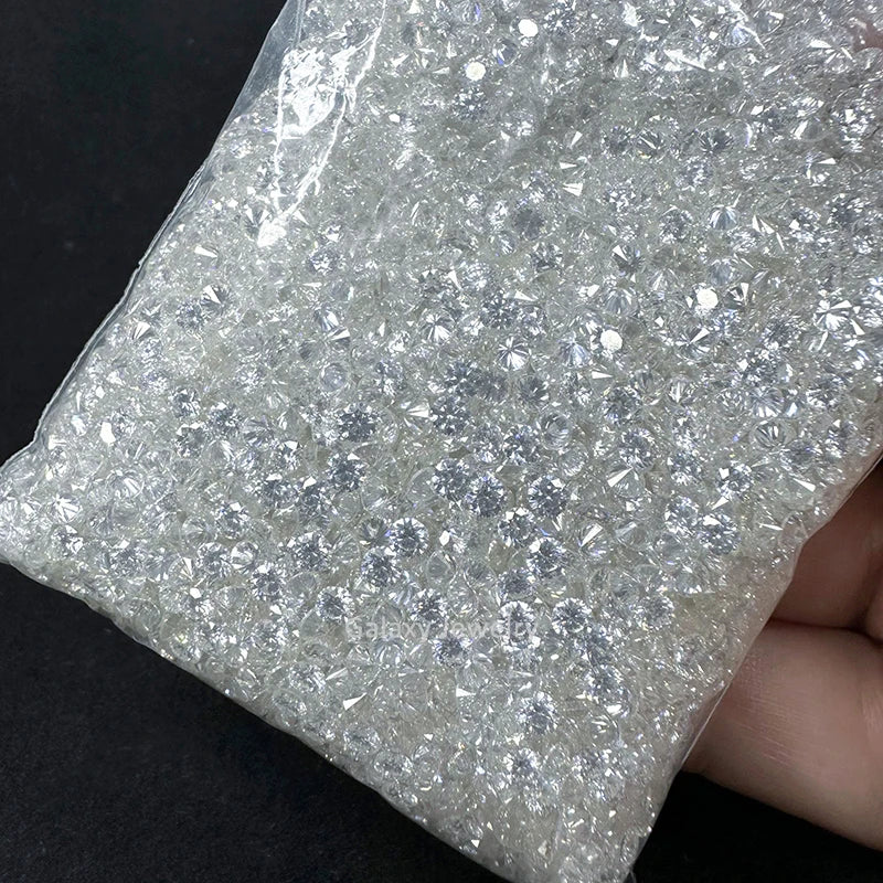 Wuzhou Factory 1.0-3.0 Carat Loose Moissanite Stones Def Color Melee Small Size Round Brilliant Cut Moissanite Diamond